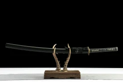 Alternative view of Steel Ash - Håndlaget Katana av 1065 karbonstål