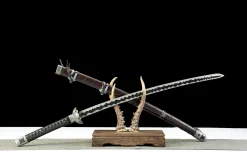Alternative view of Immortal Slash (开门) - Håndlaget Katana av 65Mn Spring Steel