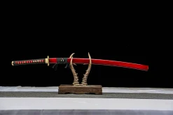 Crimson Flame (之烽) - Håndlaget Katana av Damaskusstål