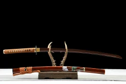 Ember Pattern - Håndlaget Katana av Damaskusstål