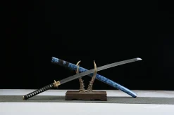 Alternative view of Ice Soul - Håndlaget Katana av Damaskusstål