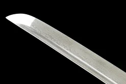 Alternative view of Imperial Flame - Håndlaget Katana av Damaskusstål