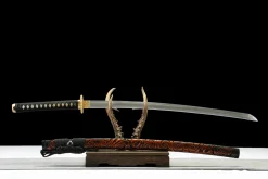 Alternative view of Ink Meteor - Håndlaget Katana av Sanmai laminert stål