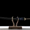 Black Gold Blue Silk - Håndlaget Katana av T10 verktøystål