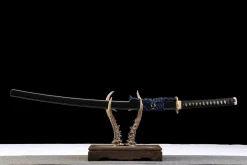 Black Gold Blue Silk - Håndlaget Katana av T10 verktøystål