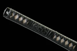 Alternative view of Black Gold Dragon - Håndlaget Katana av T10 verktøystål