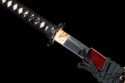 Rød Hjulblomst - Håndlaget Katana av T10 verktøystål