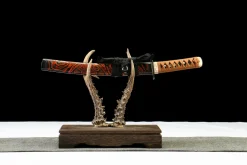 Alternative view of Shadow Carve Set - Håndlaget Katana av T10 verktøystål