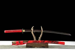Alternative view of Yaksha (炎) - Håndlaget Katana av T10 verktøystål