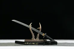 Alternative view of Golden Kirin - Håndlaget Wakizashi av Håndsmiddd stål